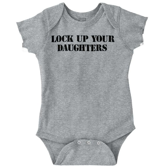 Lock Up Your Daughters Funny Son Bodysuit Jumper Boys Infant Baby Brisco Brands 12M