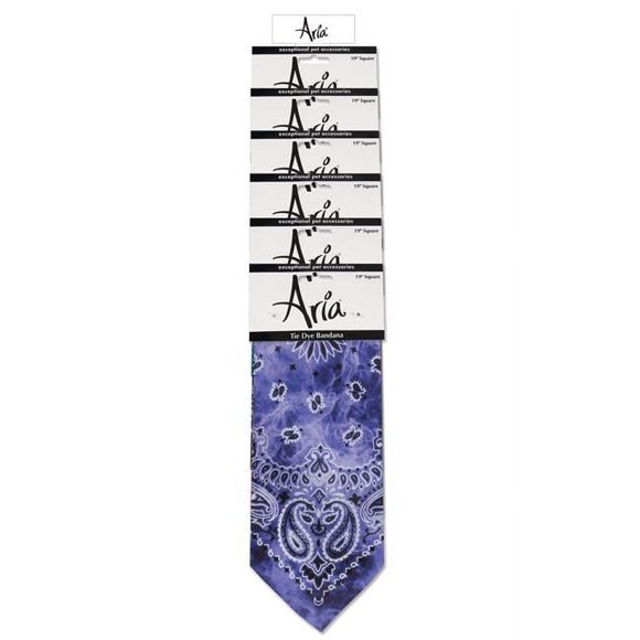 Aria DT1394 06 57 Tie Dye Bandanas with Clip Strip