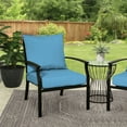 thumbnail image 2 of Mainstays 45" L x 22.75" W Mid Blue Solid Rectangle Outdoor 2 Piece Deep Seat Cushion, 2 of 6