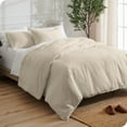 thumbnail image 2 of Bare Home Housse de Couette et Ensemble de Taies de Luxe - Premium 1800 Collection - Ultra Doux - Lit Simple/simple TG, Sable, 2 Pcs, 2 of 8