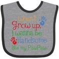 thumbnail image 3 of Inktastic Handsome Like My Pawpaw Boys Baby Bib, 3 of 4