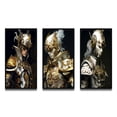 thumbnail image 2 of Designart "Sci-Fi Portrait Cyborg Soldier in White & Gold II" Robot Framed Wall Art Set Of 3 - Gold Modern Frame Gallery Set For Office Decor, 2 of 6