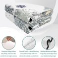 thumbnail image 4 of Quilts Twin XL Size Bedding Set, Green Grey Christmas Lightweight Quilted Comforter, Xmas Tree Forest Snowflake Winter Elk Reversible Bedspread Coverlet with Pillow Covers for All Season, 68" x 98", 4 of 9
