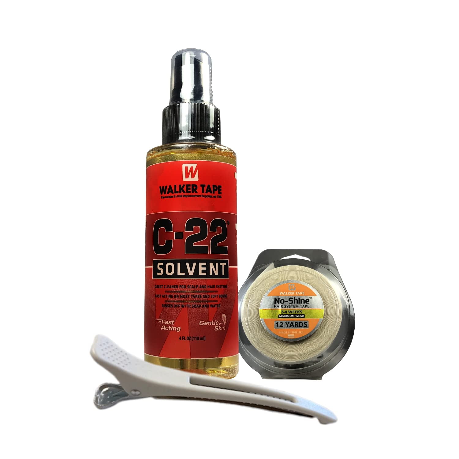 C22 Solvent Wig Glue Adhesive Remover 4oz w/ 1/2 x 12 YDS NoShine Roll