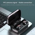 thumbnail image 3 of Auriculares Inalámbricos TWS Bluetooth 5.1 Yuxing M23 con Cargador de 1200 mAh, Impermeables, Color Negro, 3 of 5