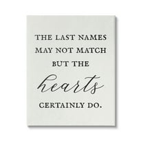 Stupell Industries Names Won't Match But Hearts Will Love Phrase,36 x 48, Design by Daphne Polselli