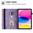 thumbnail image 3 of Dteck Case for iPad 10th Generation 2022 10.9 inch, Embossed Butterfly PU Leather Flip Folio Case with Card Slots Pen Holder for New iPad (2022), Purple, 3 of 8