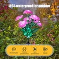 thumbnail image 5 of Solar Garden Lights - LED Silk Carnation Outdoor Patio Decoration, Weatherproof Plastic Ground Lamps Garden Stake, 26 Inch,Pink, 5 of 6