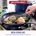 thumbnail image 2 of Blue Diamond 14 Piece Cookware Pots and Pans Set, Diamond Infused Ceramic Healthy Nonstick, Metal Utensil Safe & Scratch Resistant, Even Heating, Dishwasher Safe, Oven Safe, Blue, 2 of 7