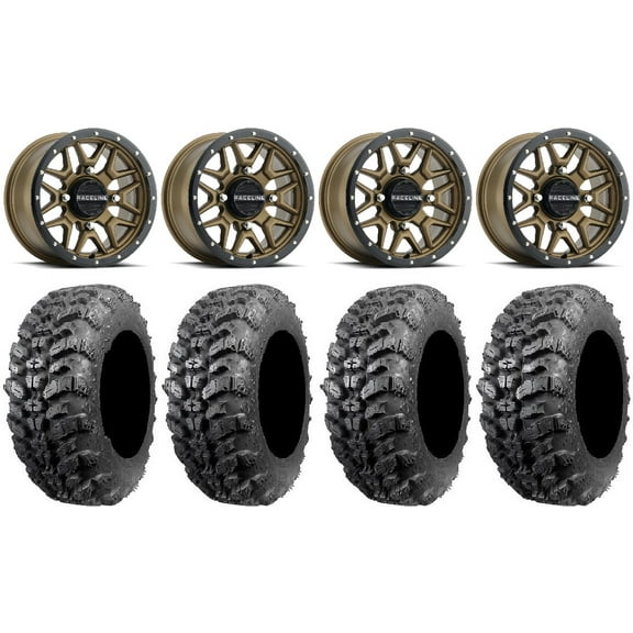 Raceline Krank 14" Bronze Wheels 27" Sniper 920 Tires Polaris RZR XP 1000 / PRO XP / Ranger XP 900/1000