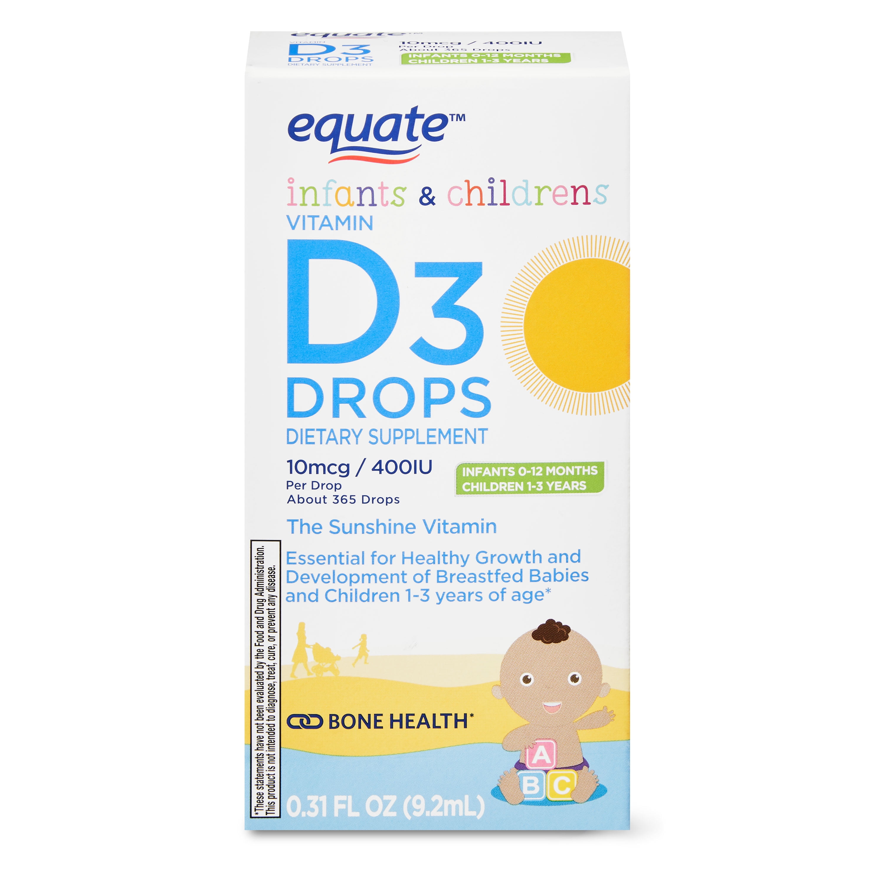 Kostuum patrouille Gewoon doen Equate Infant/childrens Vitamin D3 Drops - Walmart.com
