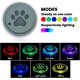 thumbnail image 3 of 4 piezas LED portavasos luces perro pata coche posavasos cambio de color, 3 of 5