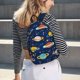 thumbnail image 5 of Disketp Planets and Stars Mochila de Lona Estampada, Mochila Escolar de Viaje Ligera para Estudiantes y Portátil-Medium, 5 of 5