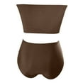 thumbnail image 4 of Kyusrd Bathing Suits For Women Swimsuits Women Summer Solid Color With Chest Cushion And No Steel Support Backless Strap Swimsuit, 4 of 4