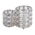 thumbnail image 1 of Soporte de Brochas de Maquillaje Baoblaze Cristal Nórdico Hecho a Mano 2 Compartimentos, 1 of 6