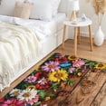 thumbnail image 2 of JML Non-Slip Microfiber & Rubber Doormat - Soft Entryway Rug for Home/Office (16"x24") - Easy Clean Door Mat for Indoor/Outdoor Use, Wooden & Flower Bush, 2 of 5