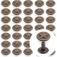 thumbnail image 3 of CRAFTME STUDIO 3/8" Fancy Leather Rivets Round Rapid Rivet Studs for Bags, Belts and Bracelets Decoration, 50 Pieces (Star AB), 3 of 3