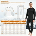 thumbnail image 6 of Thermal Underwear for Men Long Johns Underwear Fleece Lined Thermals Top and Bottom Set Winter Warm Base Layer Long Sleeve Shirts and Pants Skiing Leggings Cold Weather Black S, 6 of 7