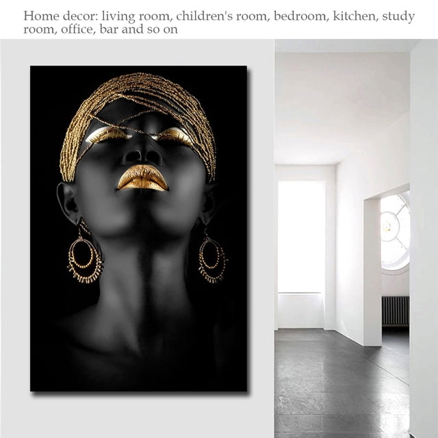 Mujer Negra Impresión En Lienzo Pinturas De Arte De Pared Pintura Sin Marco Decoración Del Hogar Mujer Negra Africana Impresión En Lienzo Arte De Pared Pintura Abstracta