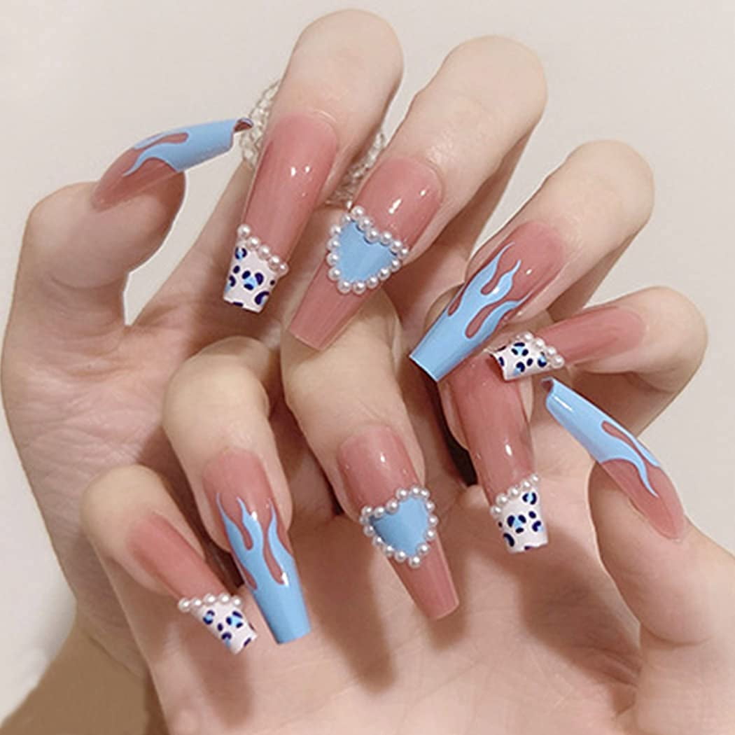 butterfly nails, louis vuitton nails, naillabratory, butterfly press on  nails, ballerina nails