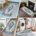 thumbnail image 5 of 2'x6' Rug Runners for Hallways Kitchen, Blue Boho Non Slip Entryway Beside Floor Carpet Runner, Retro Southwestern Ethnic Geometric Washable Laundry Room Bedroom Throw Rugs Mat for Family Pet, 5 of 8