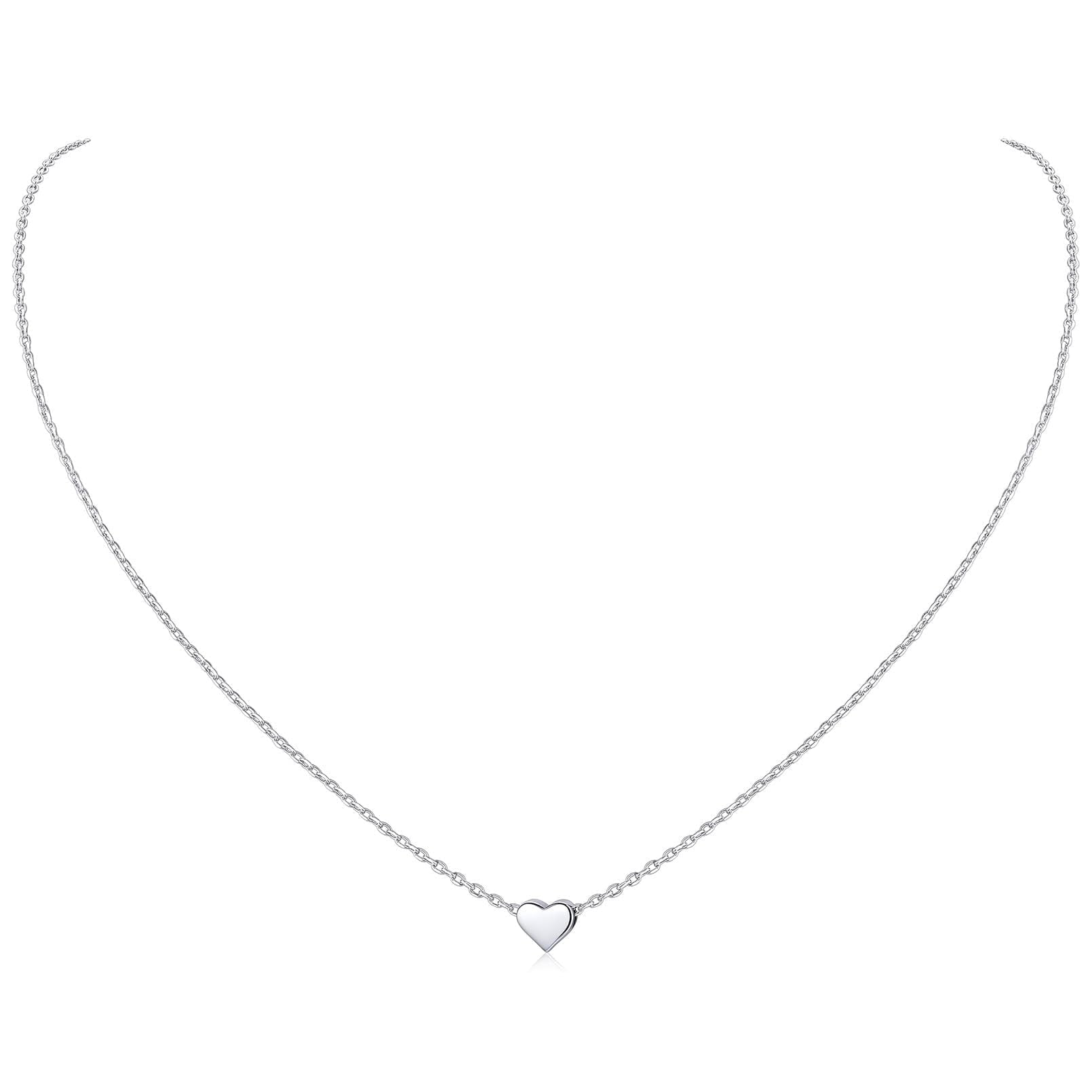 TATIANA☆[Silver925] Mini Heart Glitz Necklace MUSINSA | TATIANA (Silver 925) Mini Me Heart Necklace NZ2128