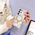 thumbnail image 5 of Stylish Case for Samsung Galaxy S25 Ultra 6.9", Flower Embossed Clear Anti-Yellowing Shockproof Corner Protective Phone Cover for Women Girls, B, 5 of 7