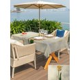 thumbnail image 6 of 54x80 Inch Outdoor Tablecloth with Umbrella Hole Zipper Rectangle Vintage Yellow Tulip Flowers Rectangular Tablecloths Waterproof Country Pastoral Plants Leaves Patio Table Cloth Cover for Picnic, 6 of 8