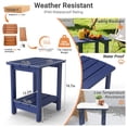 thumbnail image 4 of Ayaya Side Table Set of 2, 17" Solid Wood Square 2-Tier Adirondack End Table, Outdoor Patio Table for Living Room, Porch, Poolside – Weather Resistant Blue, 4 of 8