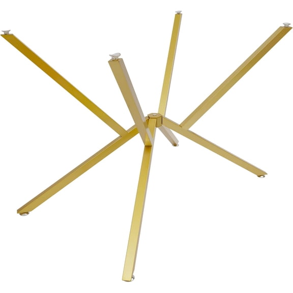 Metal Table Base 28", Modern X-Shaped Leg Table Crossed-Leg, Heavy Duty Pedestal Metal Dining Tables Base for Marble,Glass,Wood Top Home Kitchen Coffee (Gold)