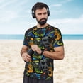 thumbnail image 4 of Wukai Off-Road Vehicle Print Men's Short-Sleeved Mesh T-Shirt,Quick-Dry Short Sleeve Workout T-Shirt-6X-Large, 4 of 8
