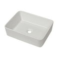 thumbnail image 2 of Kichae  Rectangle Vessel Sink 19"x15" White Ceramic Bathroom Sink Glossy White, 2 of 7