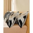 thumbnail image 4 of Floral Zebra Throw Pillow Covers, Black Stripes Flowers Plant Spring Botanical Soft Breathable Pillow Cases with Zipper for Sleeping, Long Body Pillowcases for Couch Bed Sofa Chair 20x54 Inches, 4 of 6
