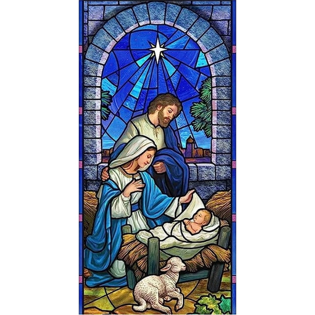 Kit de Pintura con Diamantes Jethami Iglesia de Navidad 75x40 cm