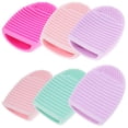 thumbnail image 1 of Silicone Makeup Brush Cleaner Mat for Thorough Cleaning Durable Reusable Assorted Color 6pcs, 1 of 9