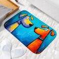 thumbnail image 2 of 1pc Two Dogs Absorbent Non-Slip Bathroom Thickened Flannel Rug Decor,Soft,Quick Drying,Suitable For Indoor/outdoor Use,Bathrooms,Bedrooms,Kitchens,Terrace,Laundry Rooms,16"x24", 2 of 9