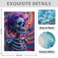 thumbnail image 3 of Diamond Art Kit for Adults, Skeleton Purple Hair Butterflies Swirl Diamond Painting for Adults Beginners, 5D DIY Diamond Art Painting Kits, Colorful Diamond Painting Craft for Home Decor 12x16, 3 of 7