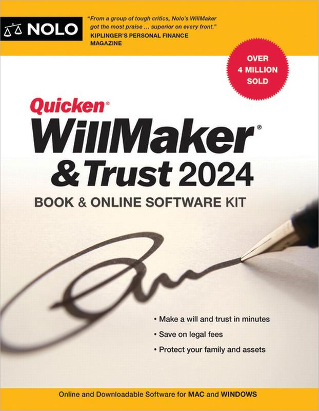 Quicken Willmaker & Trust 2024 Book & Online Software Kit (Edition 24