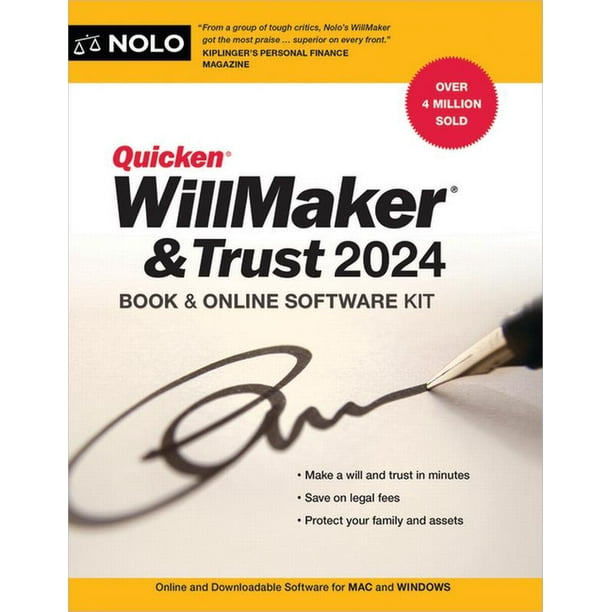 Quicken Willmaker & Trust 2024 Book & Online Software Kit (Edition 24