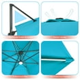 thumbnail image 4 of FLAME&SHADE 11.5*9FT Rectangular Cantilever LED Umbrella For Your Outdoor Space – Solution-Dyed Fabric, Aluminum Frame, and Innovative 360° Rotation System,Lake Blue, 4 of 7