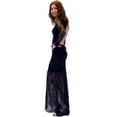 thumbnail image 3 of Vivian's Fashions Dress - Maxi,Full Lace Gown, 2 Layers (Black, 1X), 3 of 5