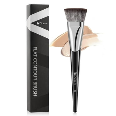 DUcare Foundation Brush, Flat Top Contour Bronzer Self Tanner Brush Makeup Brush for Liquid Makeup, Black