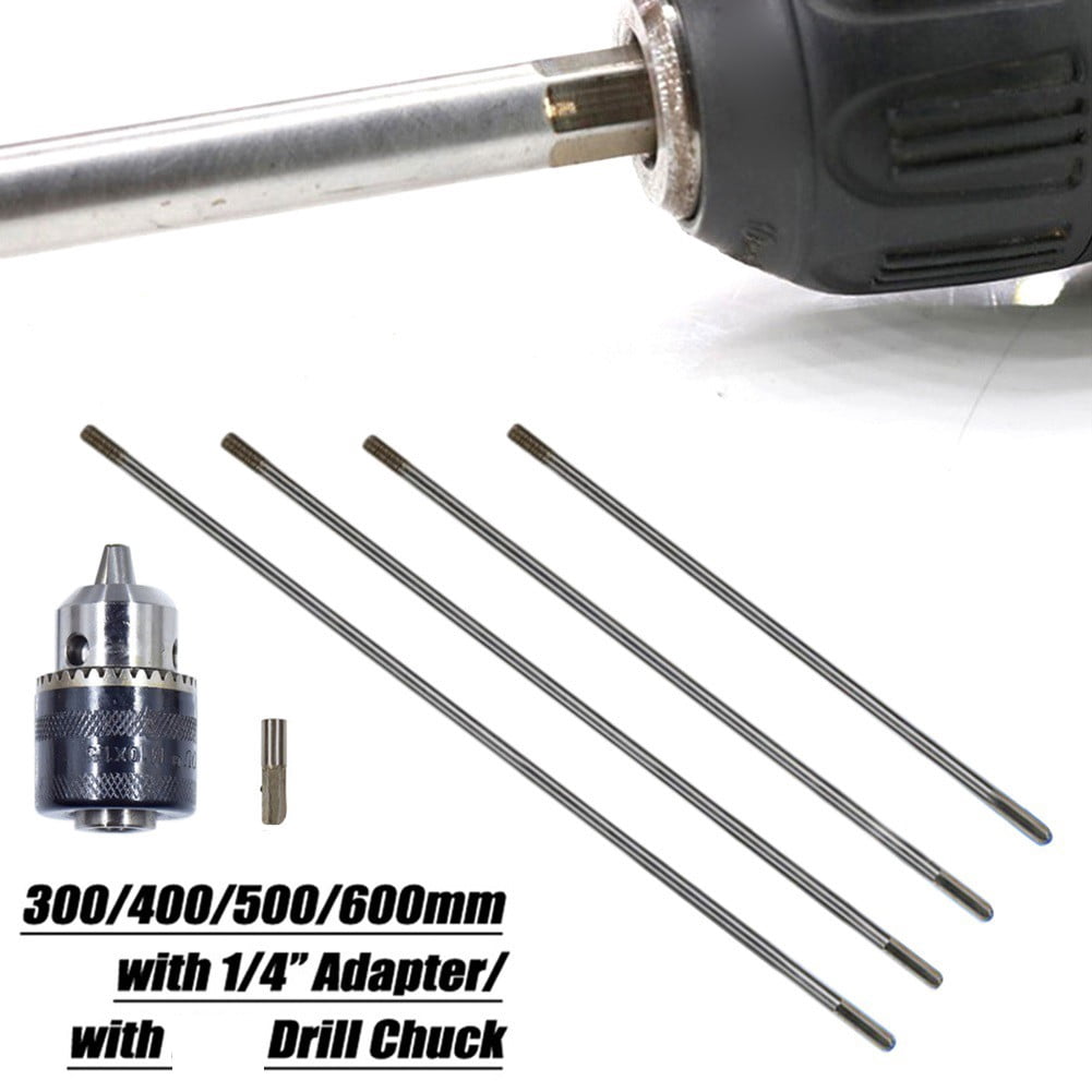 1 Set Drill Extension Connect Rod M10 Chuck Deep Hole Drilling Extension Connect Rod Hex Extention Holder Power Tool 300-600Mm