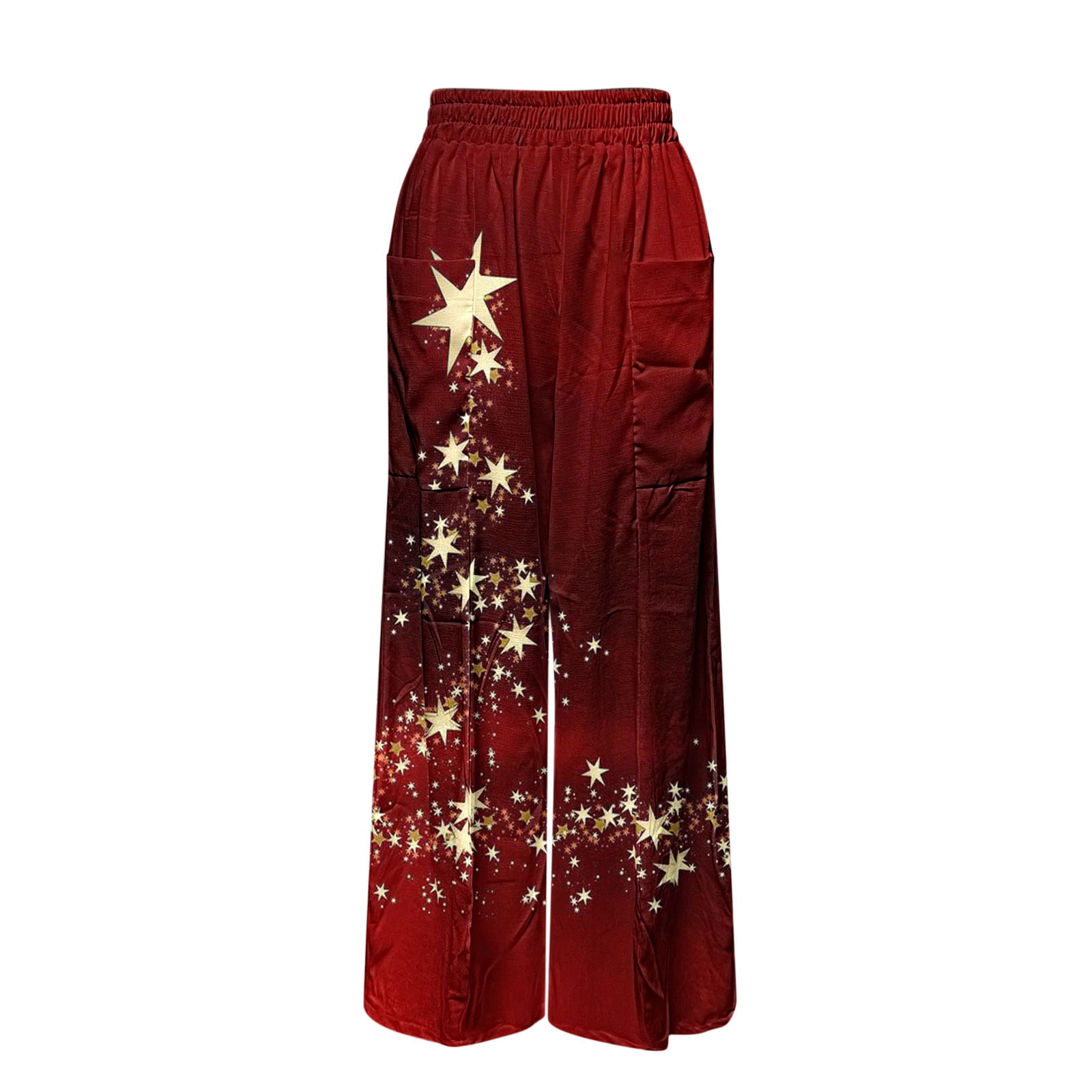 Fsqjgq Women's Casual Lantern Tapered Harem Pants White Pants Women Fashion  Loose Christmas Print Big Pockets Casual Bottoms Trousers Wide Straight-Leg  Pants Red Xxl 