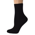 thumbnail image 2 of Sierra Socks Women's Bamboo Low Cut Shortie One Pair and 3 Pair Pack Socks 2104 (Sock Size:9-11, Shoe Size: 4-10, Black (3 Pair Pack)), 2 of 4