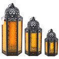 thumbnail image 1 of Decorative Candle Lantern Set for Patio Decor, Amber, 1 of 4
