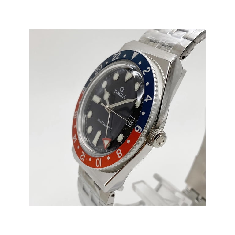 Timex GTM Ｑ　38mmメンズ腕時計 Q Timex GMT 38mm Stainless Steel Bracelet Watch - TW2V38000 | Timex US