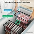 thumbnail image 4 of Freezer Organizer Bins - 8 Pack Small Stackable Deep Freezer Organizer Bins for 7 Cu.Ft Freezers Easy Get Bottom Foods without Digging, Chest Freezer Organizer Prevent Frozen Food Waste, Black, 4 of 12