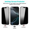 thumbnail image 4 of Protector de pantalla PEHAEL para iPhone 16 Pro 6,3" con privacidad, pack 3+3, 4 of 8