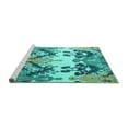 thumbnail image 2 of Ahgly Company Machine Washable Indoor Rectangle Abstract Turquoise Blue Modern Area Rugs, 6' x 9', 2 of 4